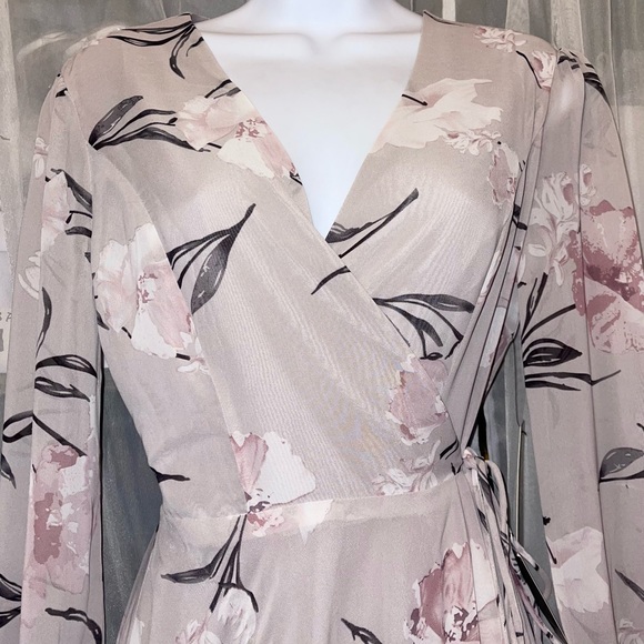 Lulus Dusty Purple Maxi Wrap Floral Dress - Picture 4 of 15